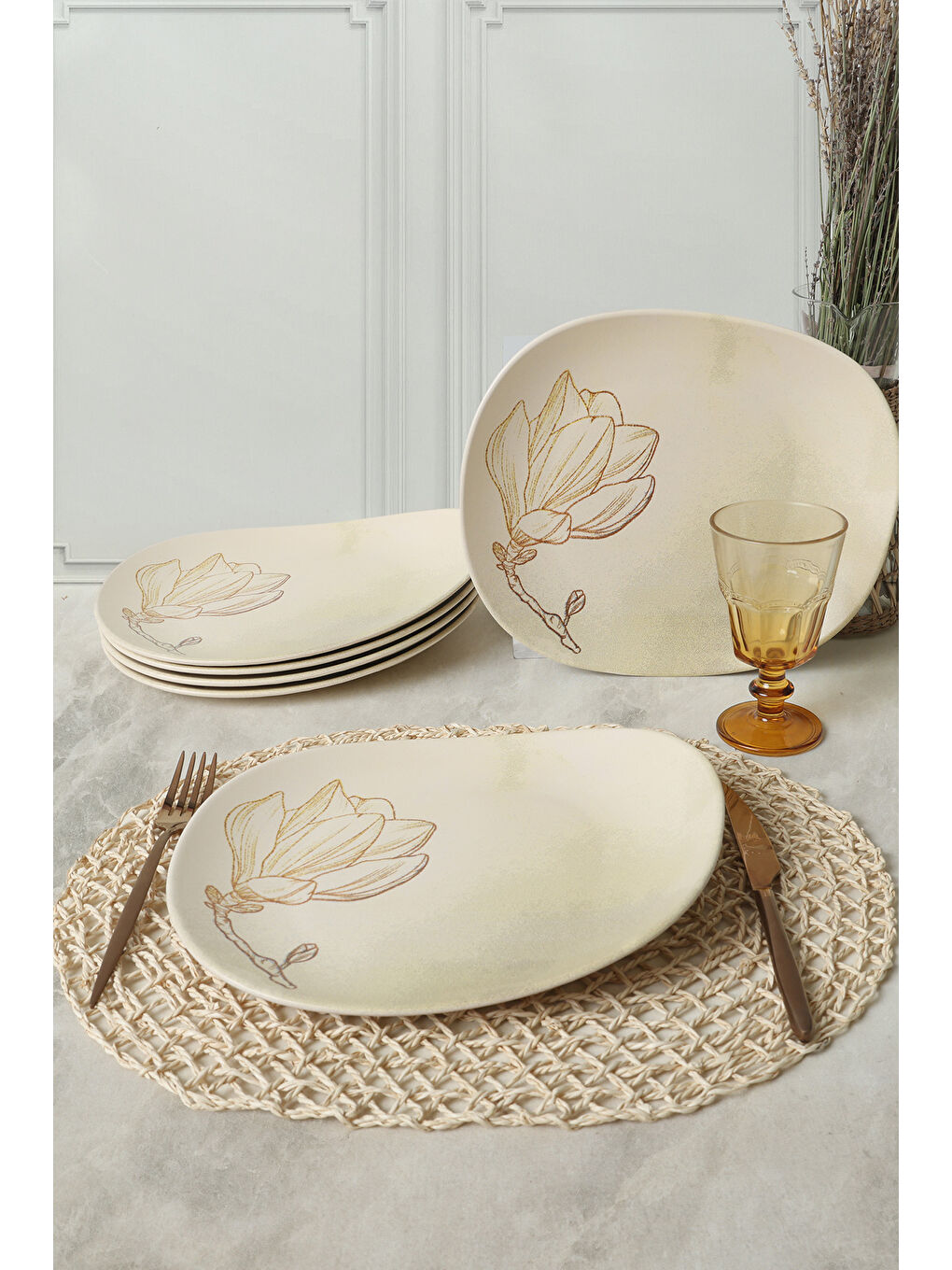 Karışık Vintage Bloom İsabella Servis Tabağı 30 Cm 6 Adet-1