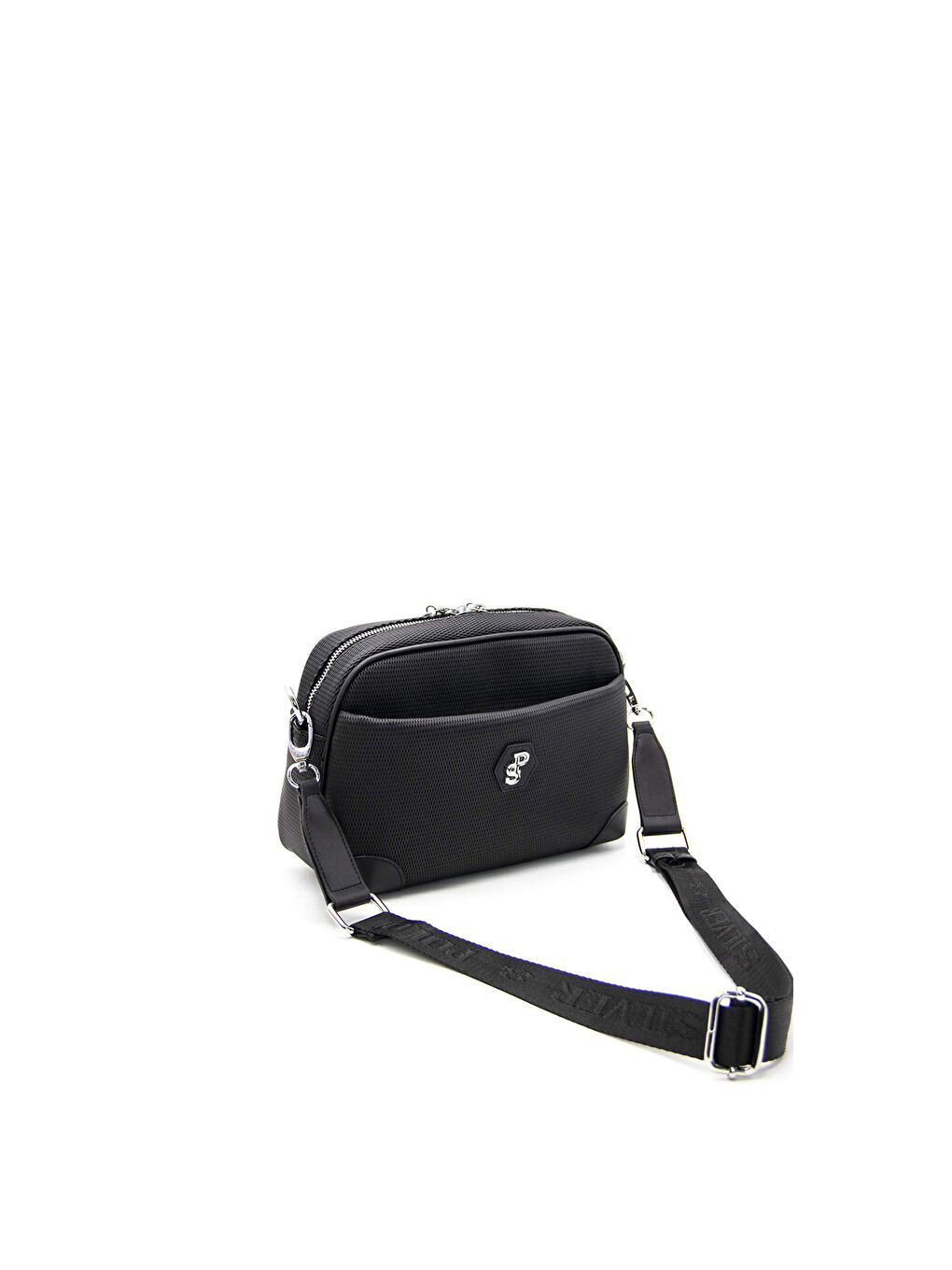 Siyah Kadın Çapraz Çanta 1094-42923 SILVER POLO ÇAPRAZ BAYAN ÇANTASI M86 SİYAH-MAT SİYAH-4