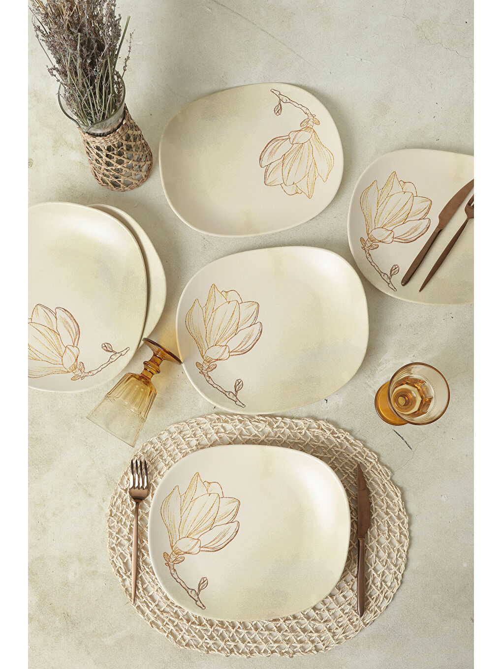 Karışık Vintage Bloom İsabella Servis Tabağı 30 Cm 6 Adet-2