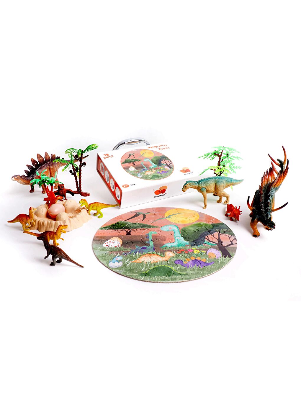 PangeaPlay Karışık 28 Parça Puzzle - Dinozor Ormanı - 5