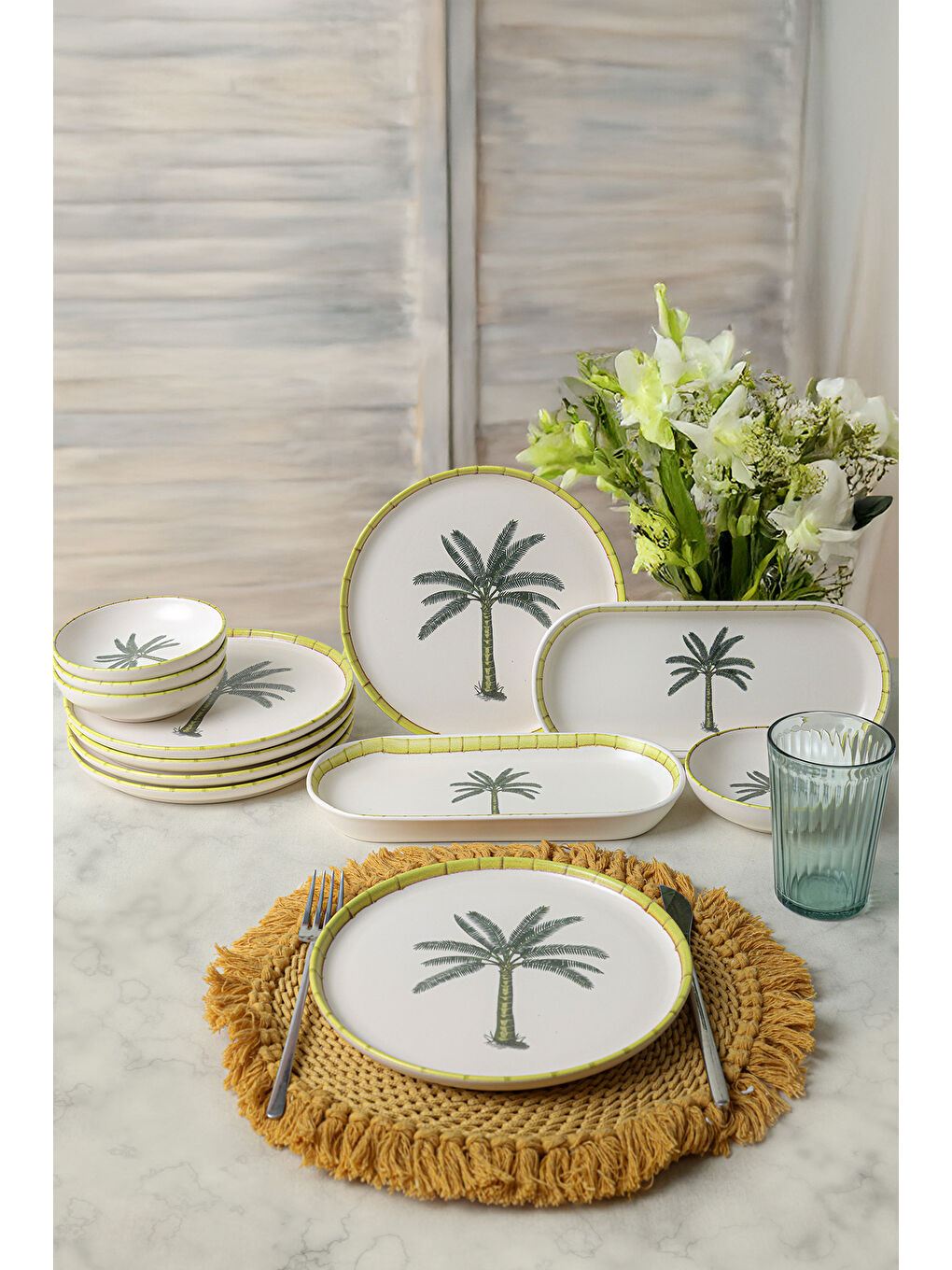 Karışık Palmiye Kahvaltı Takımı 12 Parça 6 Kişilik-1