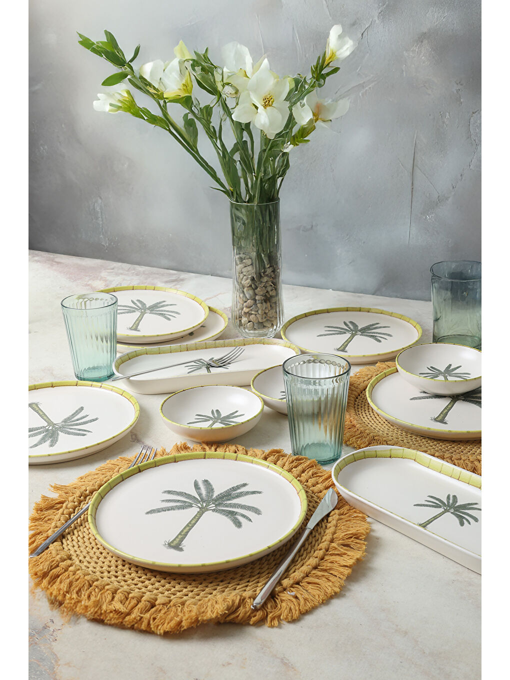 Karışık Palmiye Kahvaltı Takımı 12 Parça 6 Kişilik-3