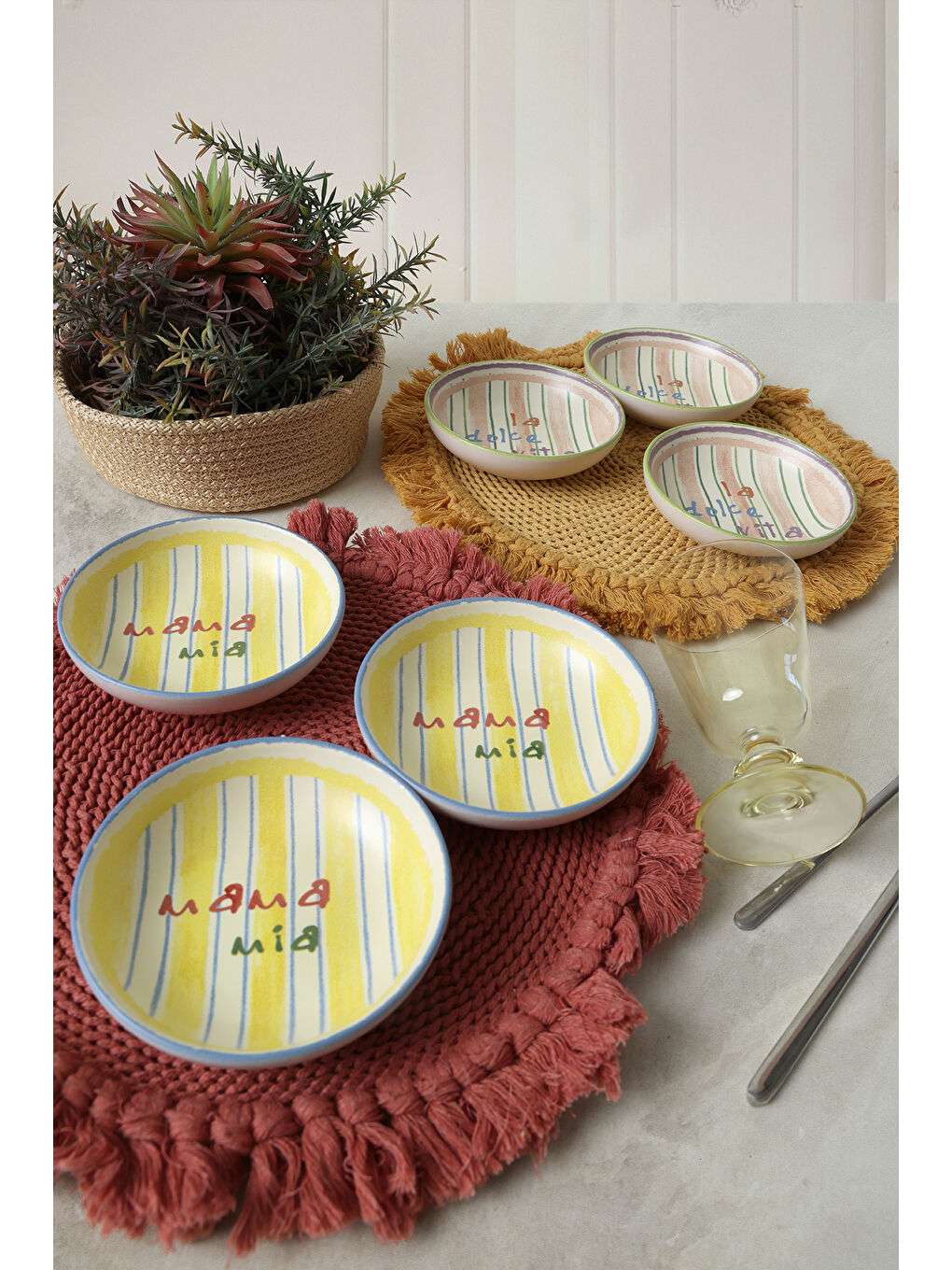 Karışık Mama Mia & La Dolce Vita Halka Çerezlik / Sosluk 13 Cm 6 Adet-3