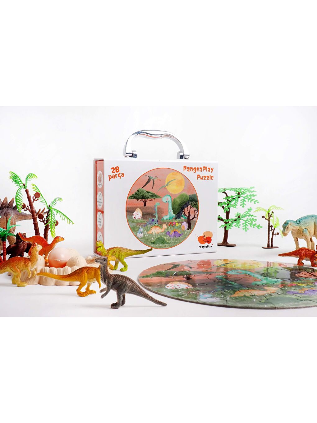 PangeaPlay Karışık 28 Parça Puzzle - Dinozor Ormanı - 3