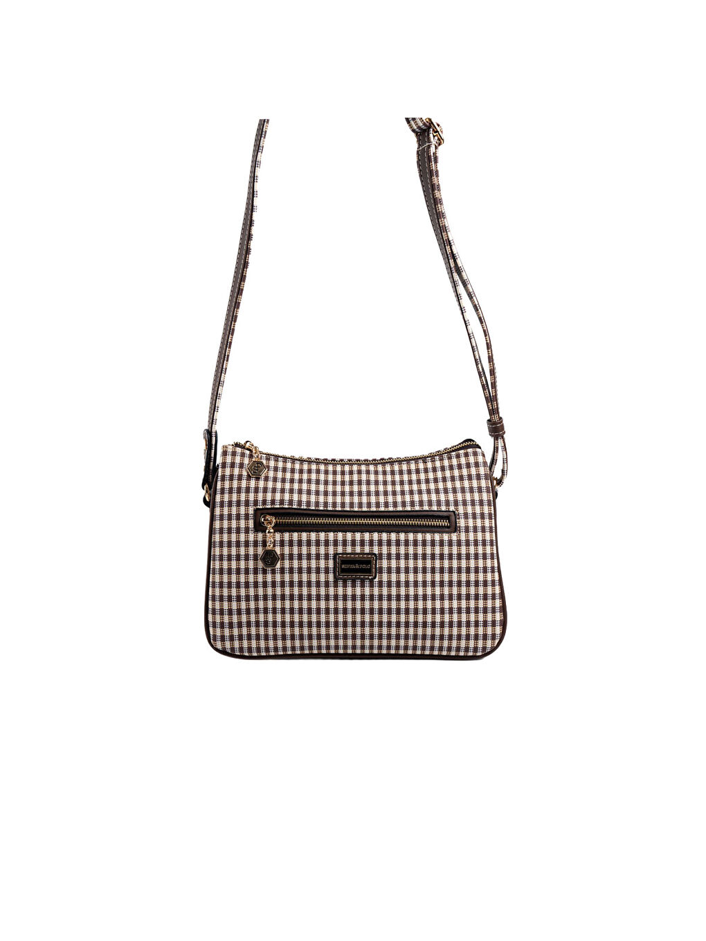 Kahverengi Kadın Çapraz Çanta 818-47760 SILVER POLO ÇAPRAZ BAYAN ÇANTASI M191 KAHVE SARI-MAT KAHVE