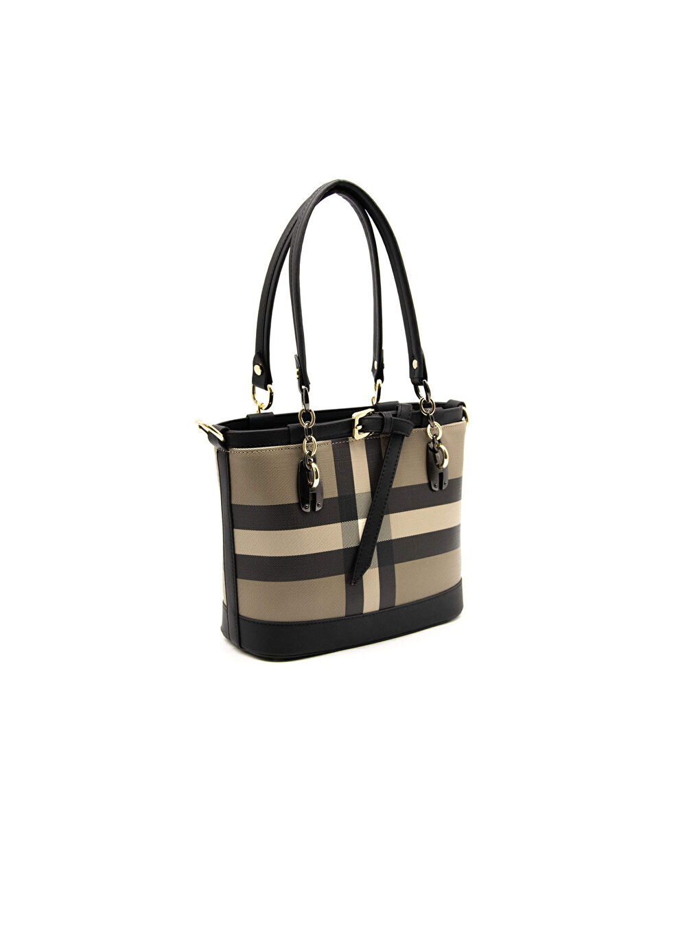 Kahverengi Kadın Omuz Çantası 1155-45201 SILVER POLO BAYAN ÇANTASI MK80 KAHVE-MAT SİYAH-1