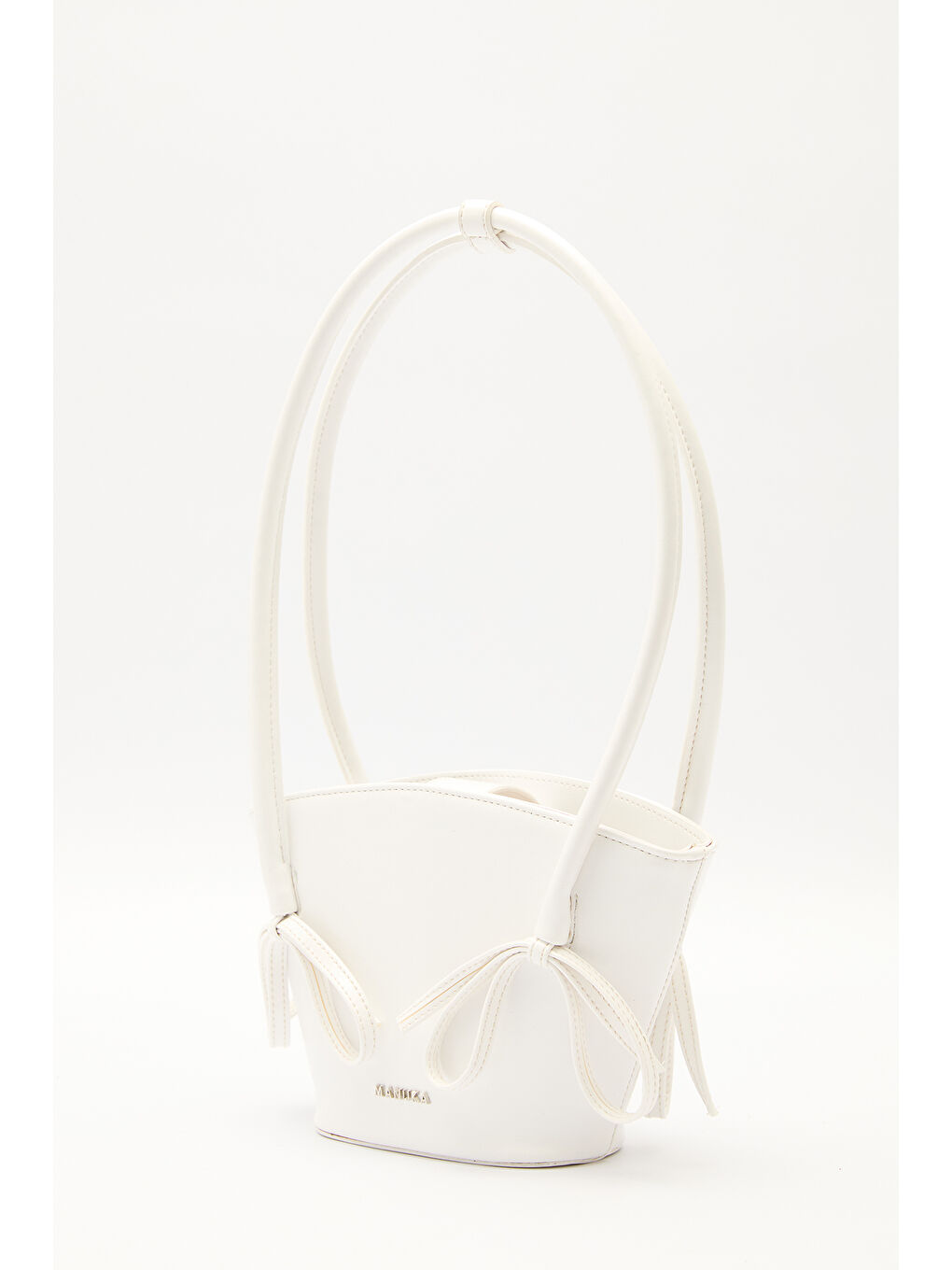 Beyaz SANDY FİYONKLU MİNİ ÇANTA MARSHMALLOW-4