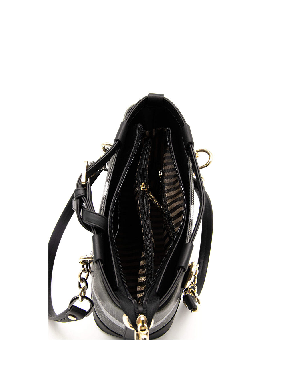 Kahverengi Kadın Omuz Çantası 1155-45201 SILVER POLO BAYAN ÇANTASI MK80 KAHVE-MAT SİYAH-6