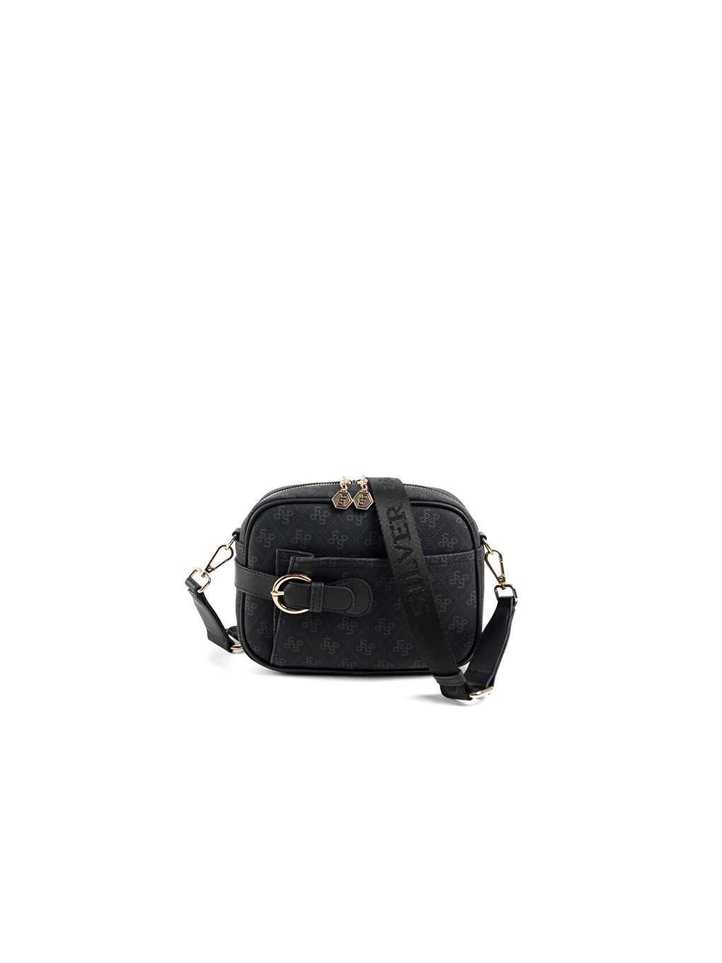 Siyah Kadın Çapraz Çanta 1256-48368 SILVER POLO ÇAPRAZ BAYAN ÇANTASI M178 SİYAH-MAT SİYAH-4