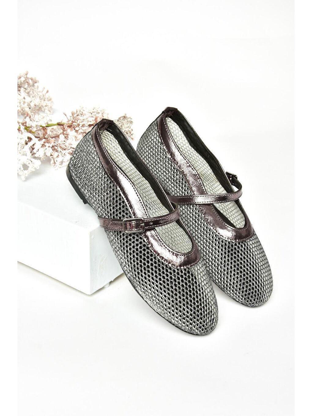 Antrasit S4764502 Platin Kadın Babet-3