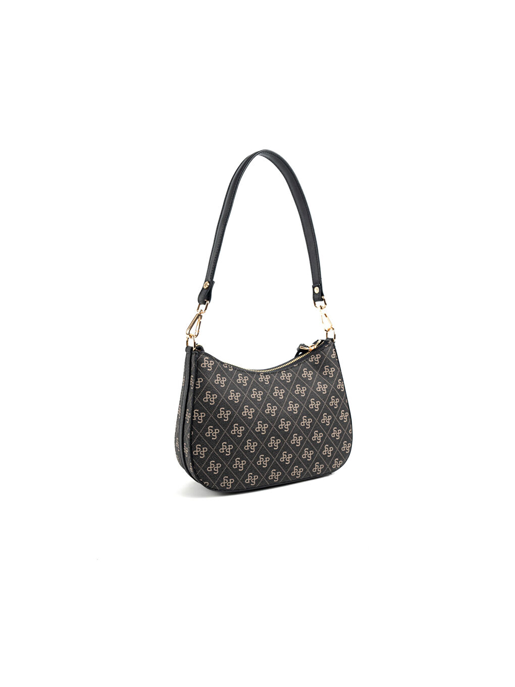 Gri Kadın Omuz Çantası 1259-48394 SILVER POLO BAYAN ÇANTASI M178 FÜME-MAT SİYAH-3