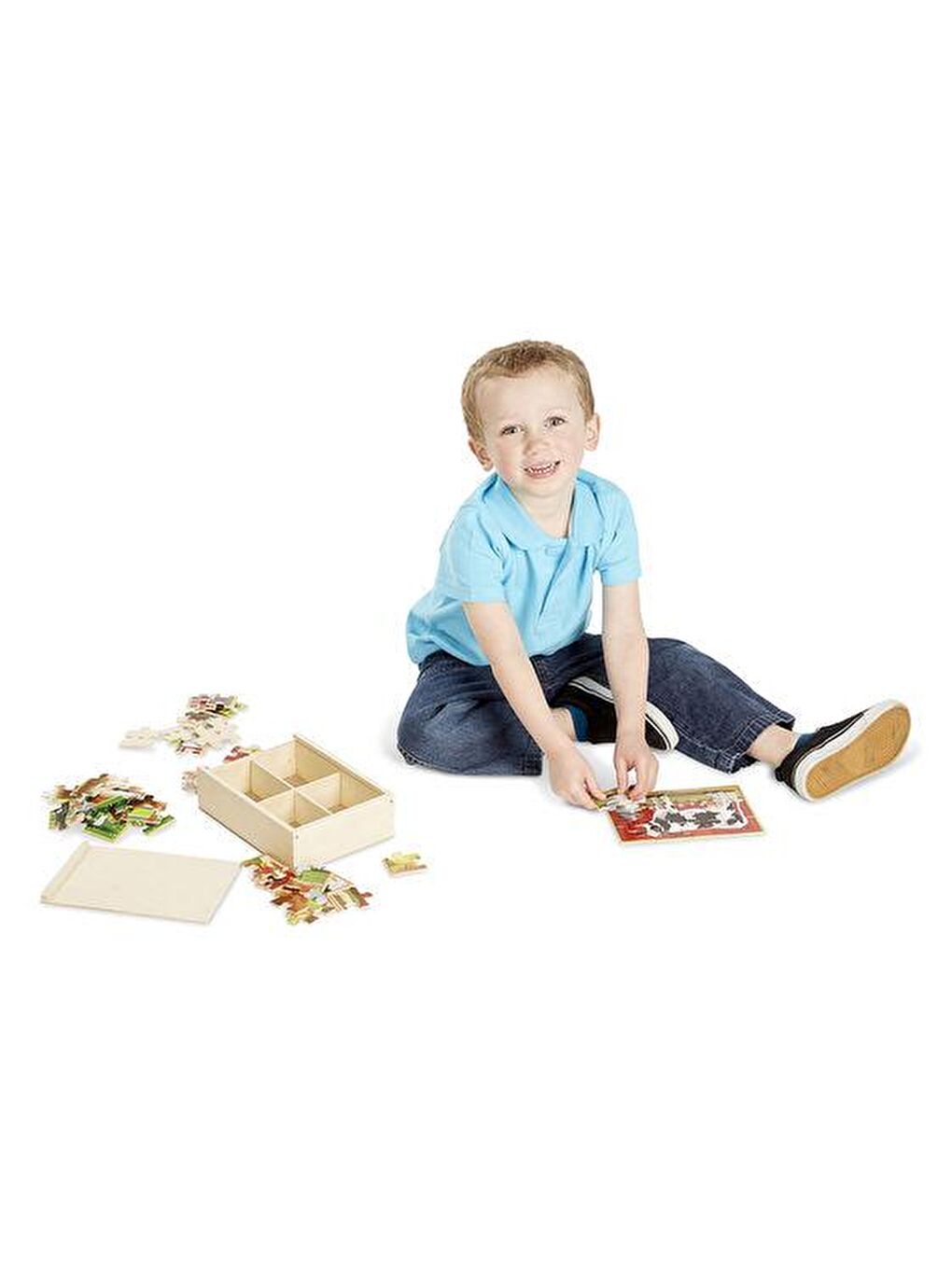 Melissa and Doug Karışık Ahşap 12x4 Yapboz Seti - Çiftlik Hayvanları - 3