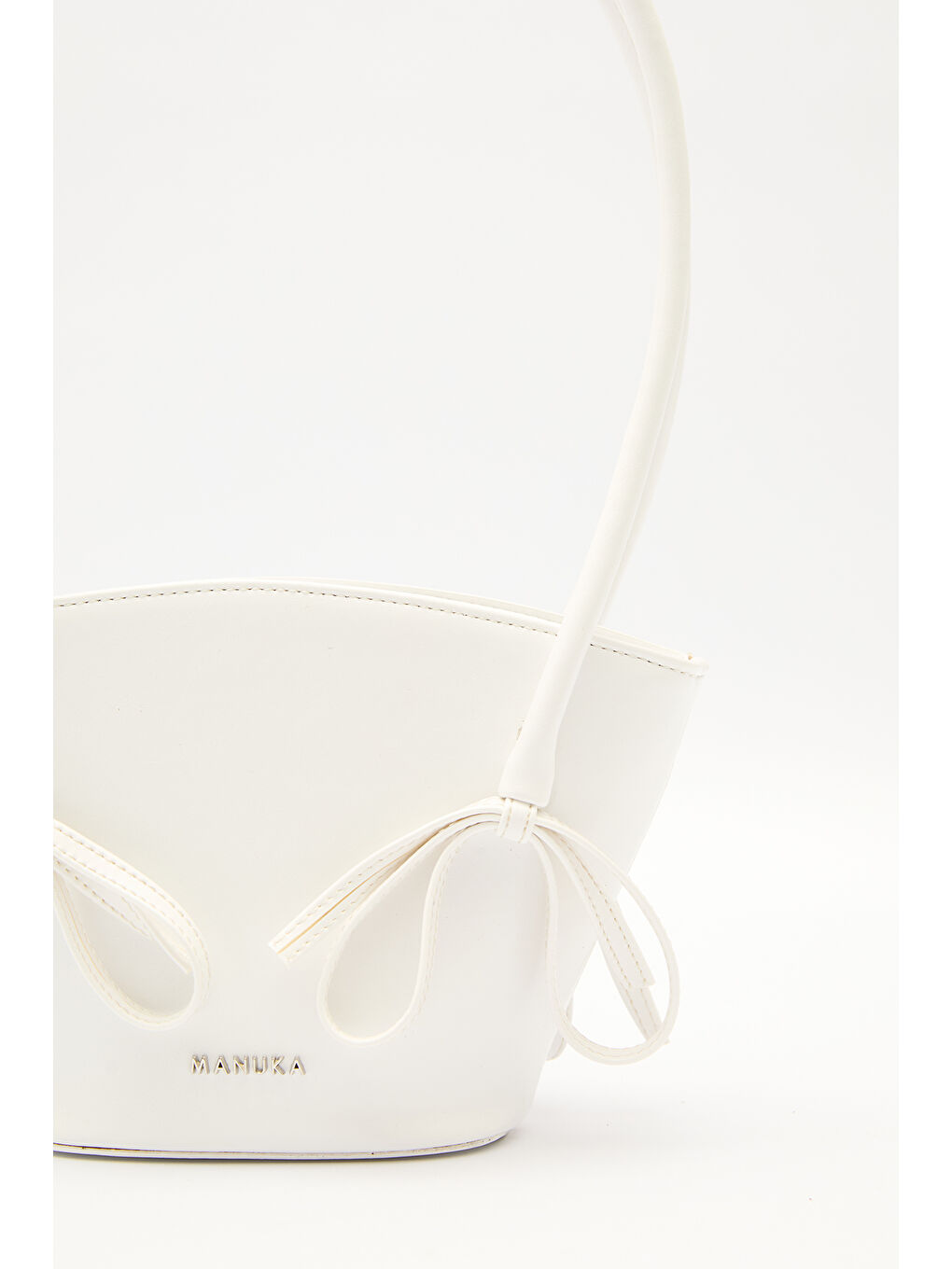 Beyaz SANDY FİYONKLU MİNİ ÇANTA MARSHMALLOW-5