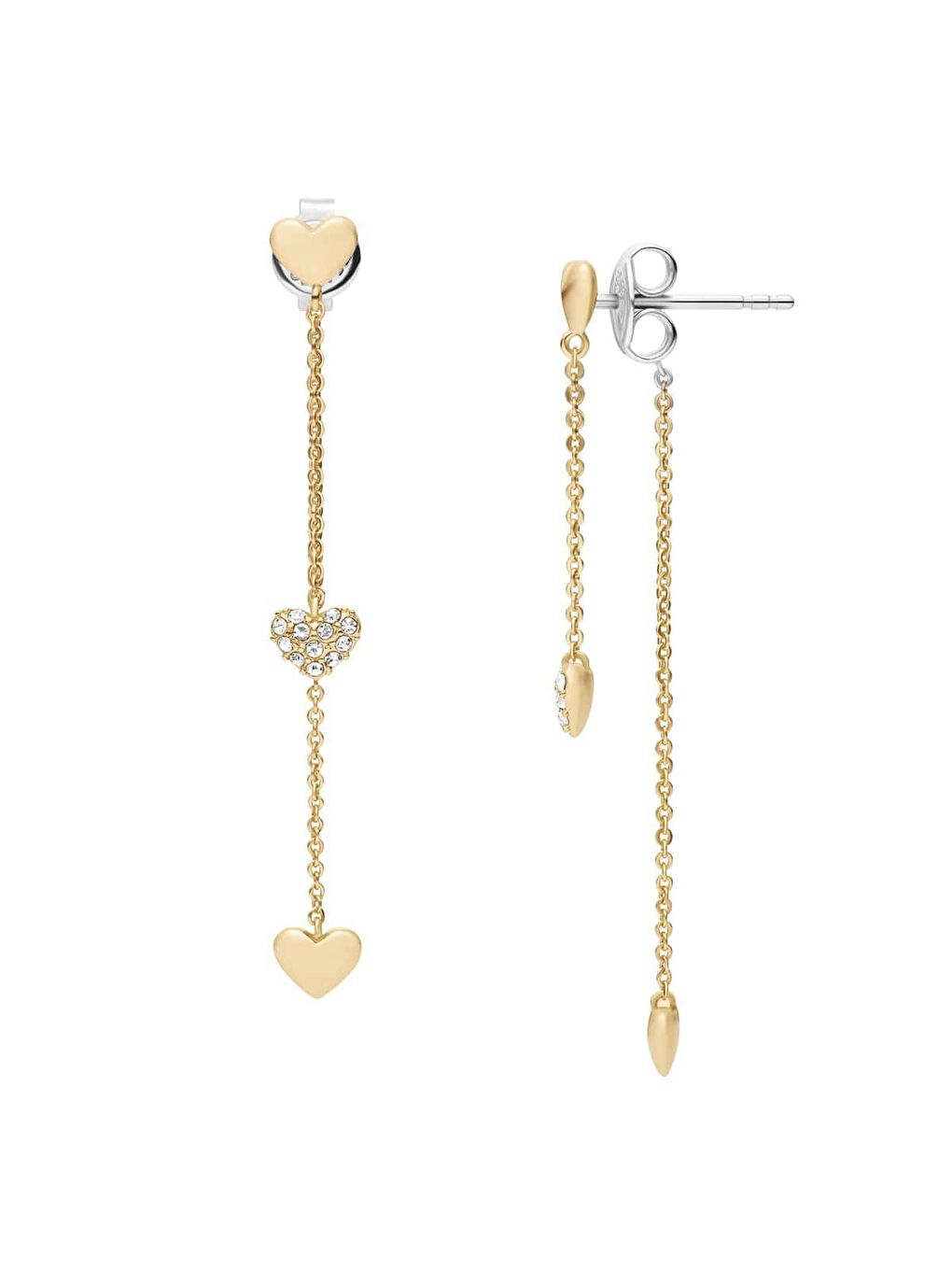 Sarı JA7300-710 Kalpli Kadın Küpe