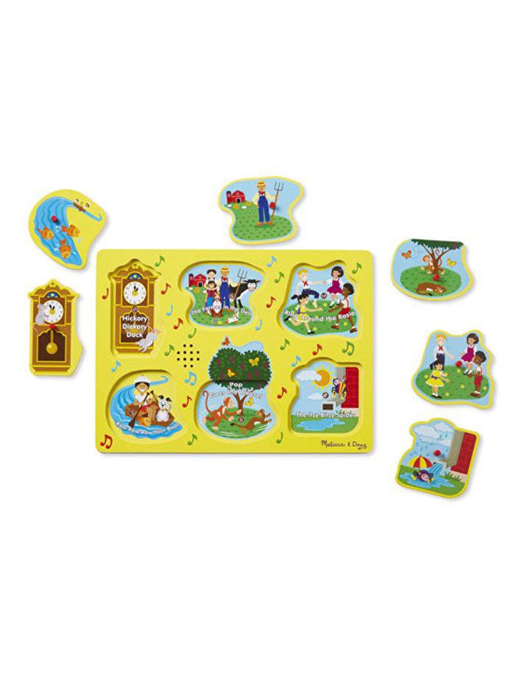 Melissa and Doug Karışık Ahşap Sesli Yapboz - İngilizce Çocuk Şarkıları 1 - 3