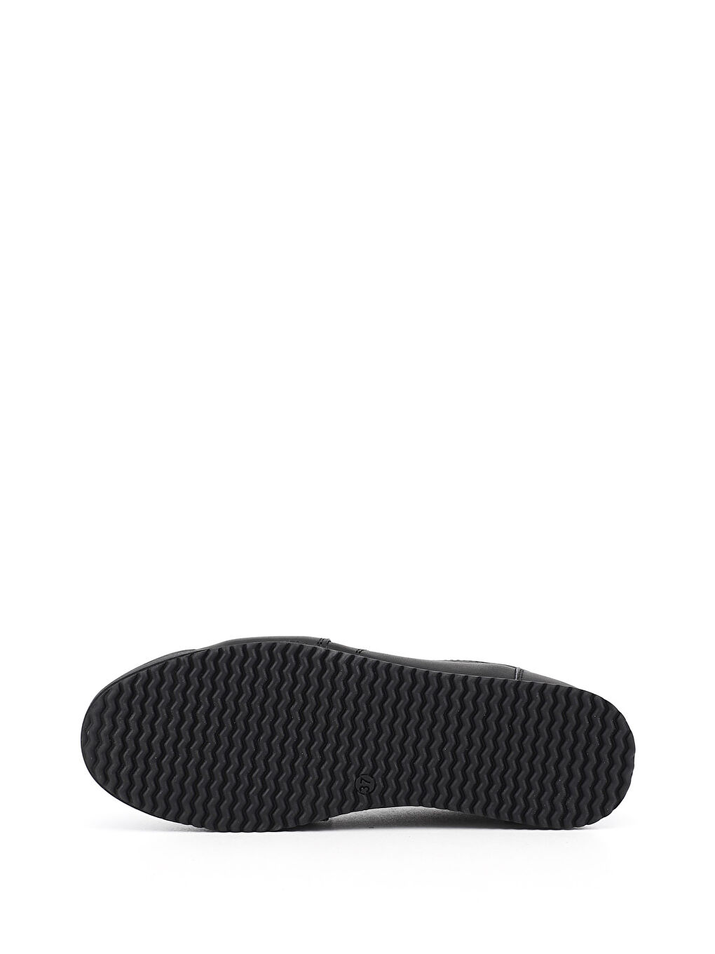 Siyah Kadın SİYAH Lastik Bağcıklı Hakiki Deri Sneaker-4