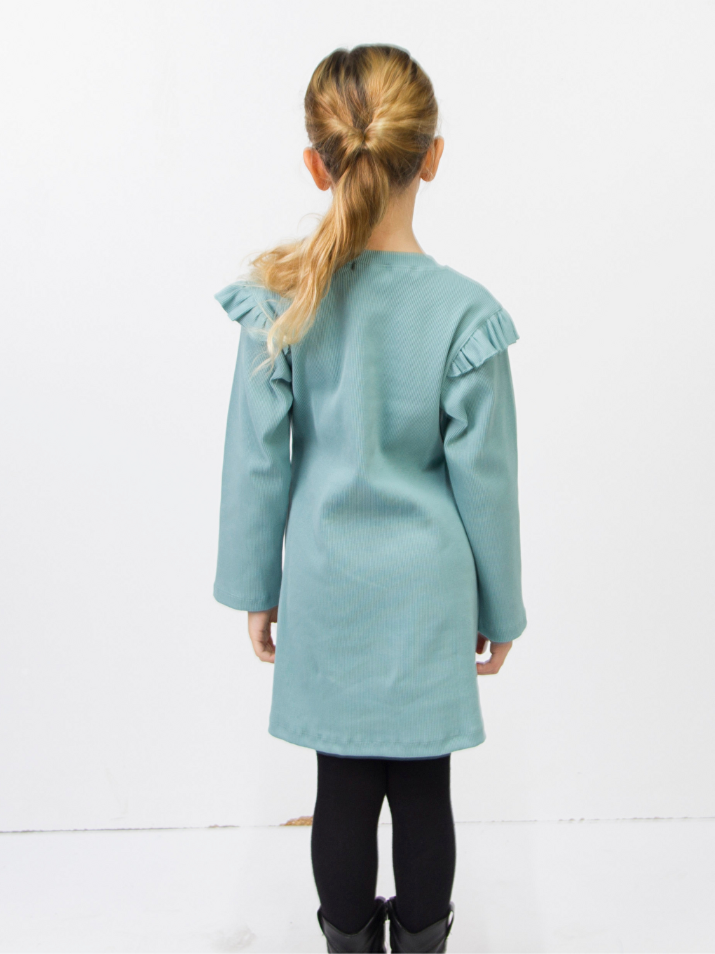 Turkuaz Minnie Mouse Lisanslı Kız Çocuk Elbise 22095-1