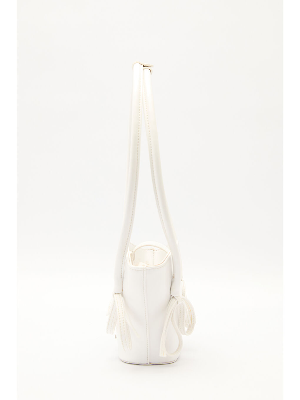 Beyaz SANDY FİYONKLU MİNİ ÇANTA MARSHMALLOW-6