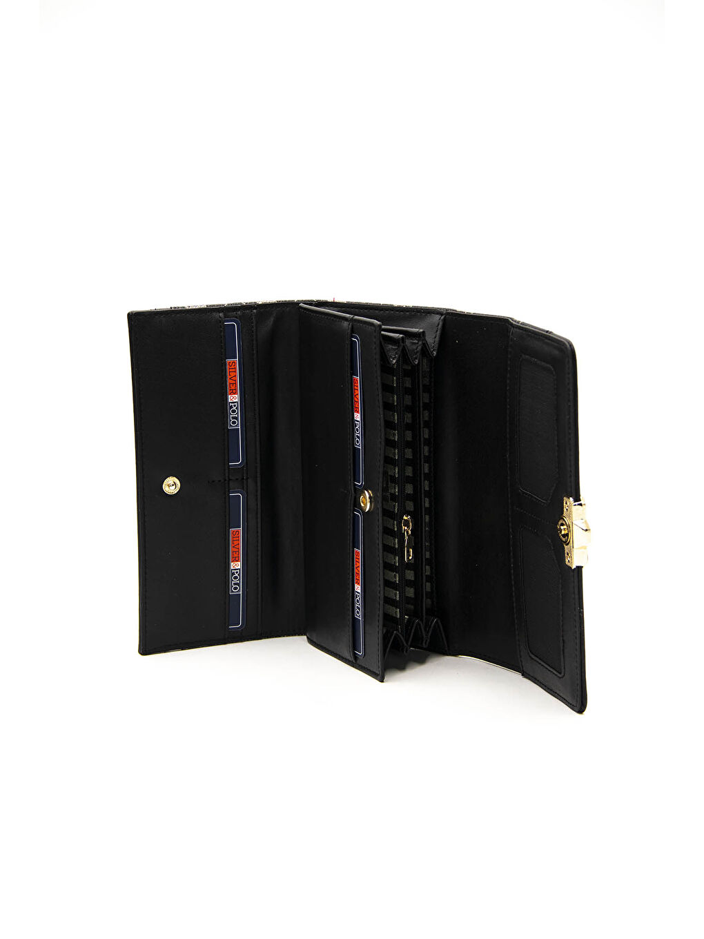 Kadın Cüzdan & Kartlık 979-43150 M178 Siyah Platin-Mat Siyah-5