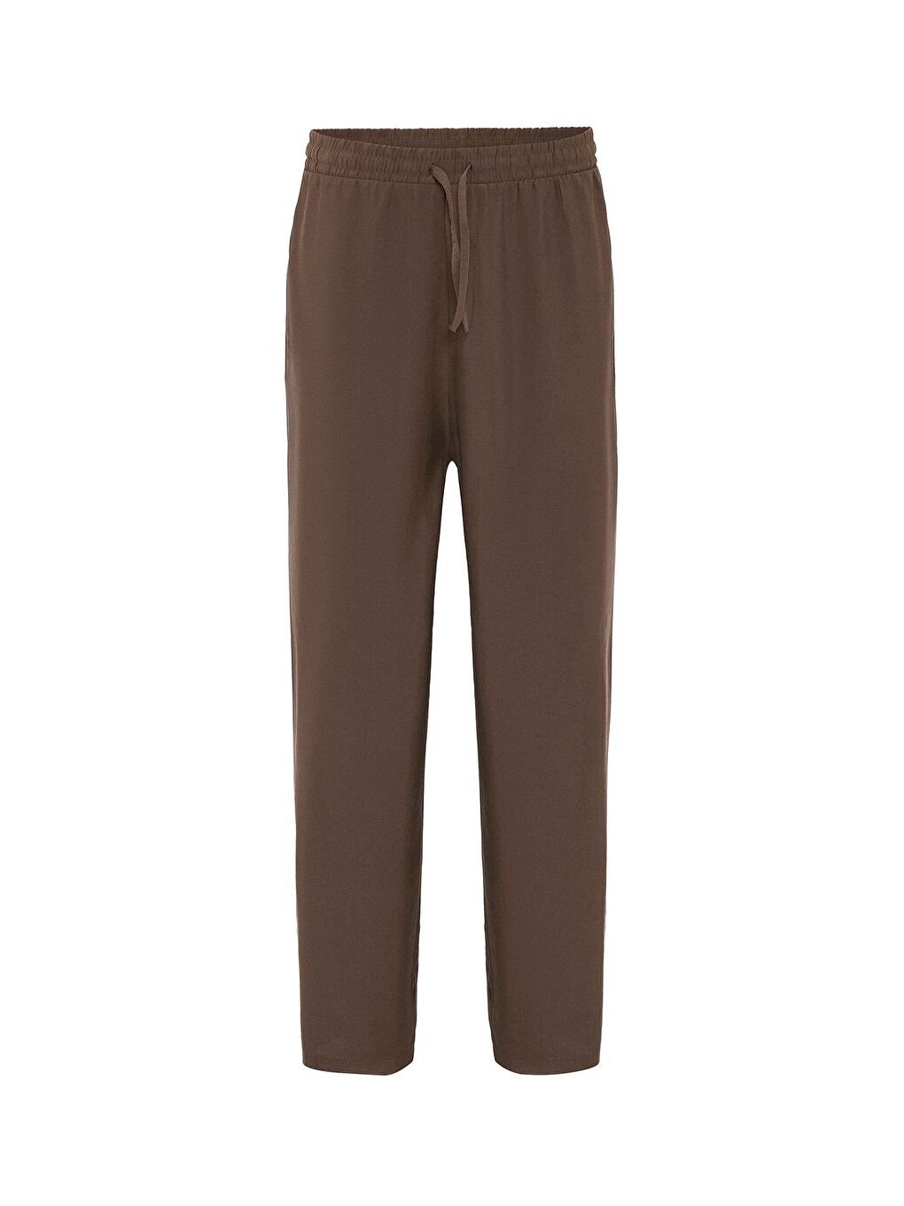 Kahverengi Baggy Fit Modal Kumaş Erkek Pantolon Kahve-1