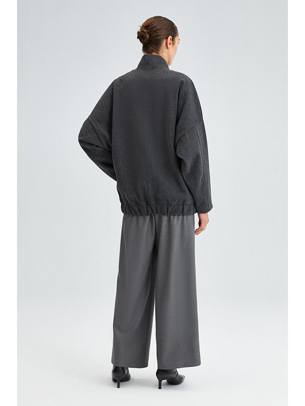 Antrasit Geniş Cepli Bomber Ceket-3