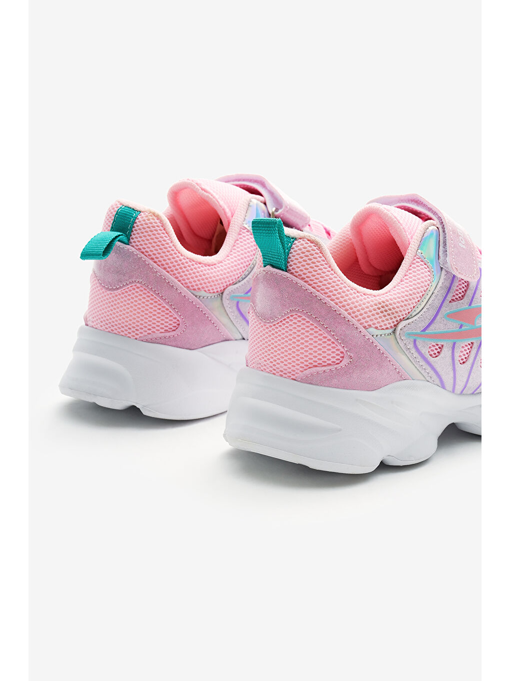 Çocuk Unisex Fuşya Faylon Taban Desenli Lastik Bağcıklı ve Cırtlı Spor Ayakkabı-4