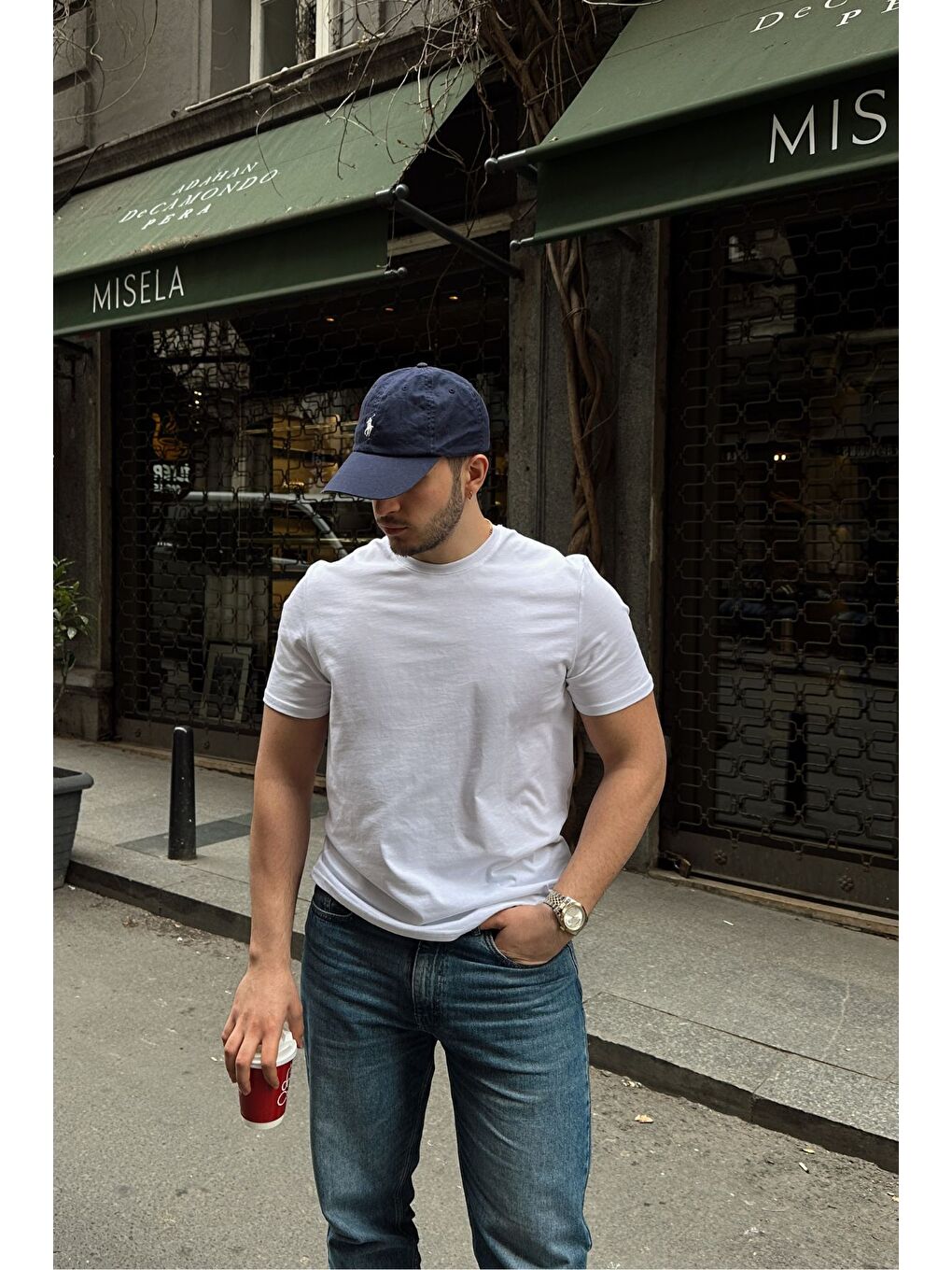 Beyaz Erkek Regular Fit Yüksek Kalite %100 Pamuk Basic Tişört 24/1-5
