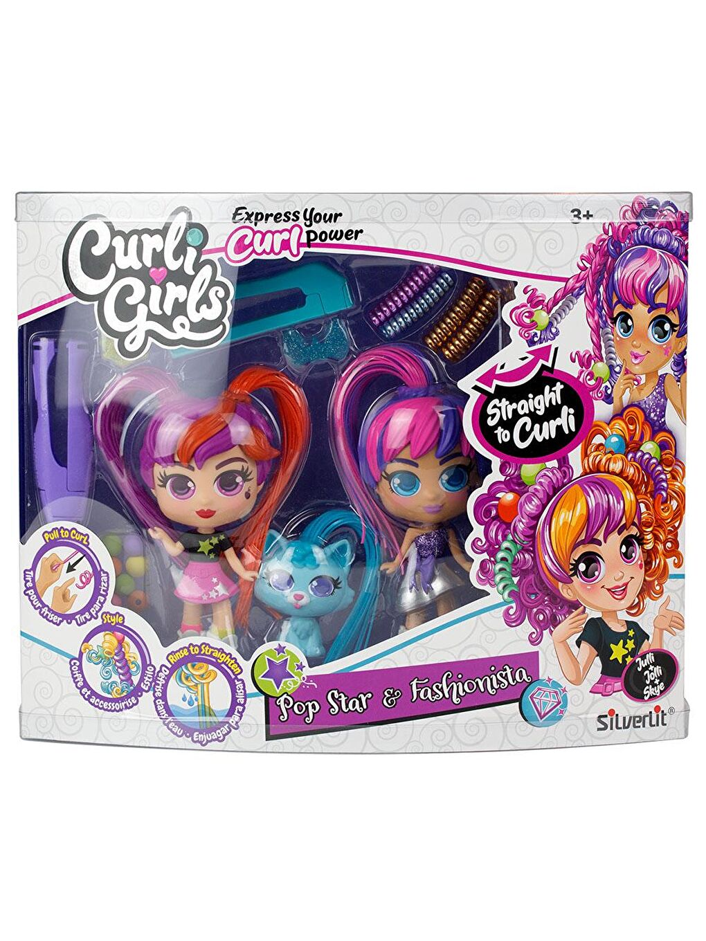 Silverlit Karışık Curli Girls Bebek ve Hayvan 3'lü Set - 2