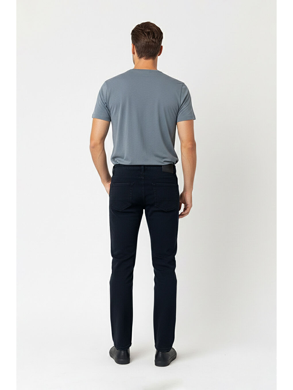 Antrasit Düğmeli Regular Fit Jean-1
