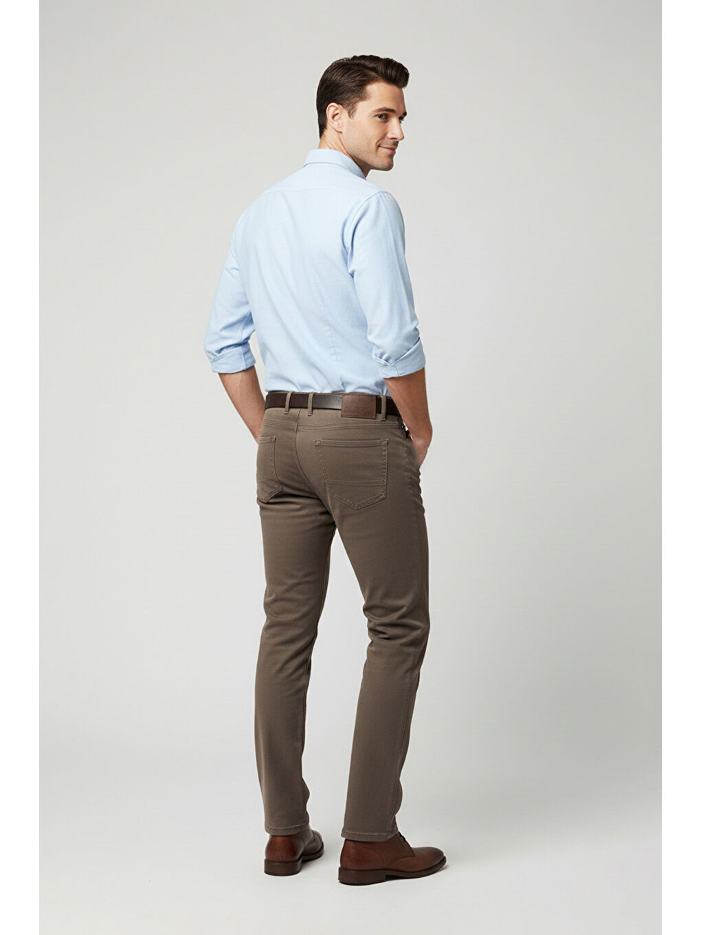 Bej Düğmeli Regular Fit Jean-1