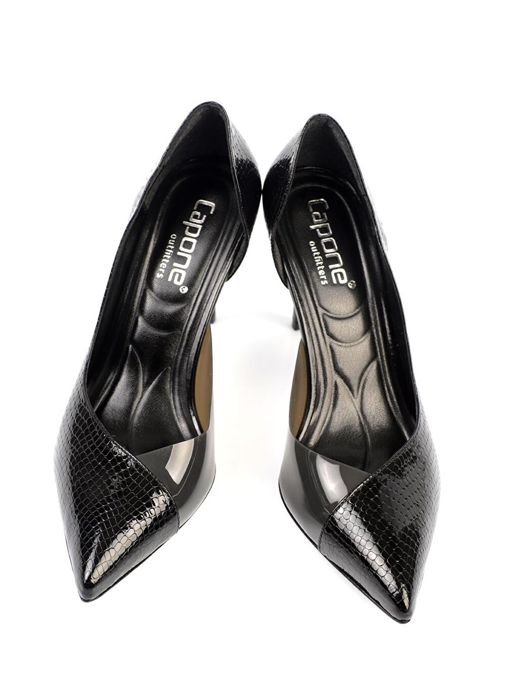 Siyah Orta Topuklu Yumuşak Pedli Taban Kadın Ayakkabı-3