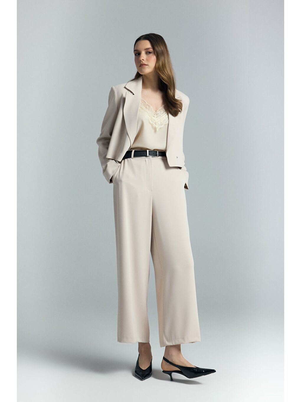 Mari Pantolon - Bej-1