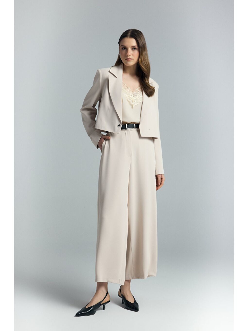 Mari Pantolon - Bej-2