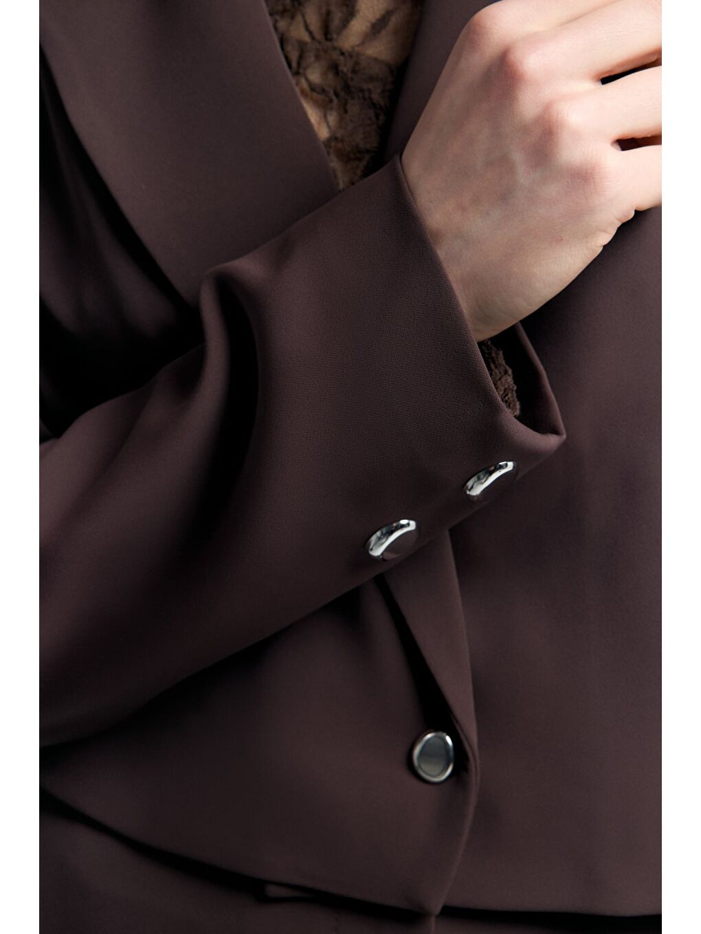 Kahverengi Mari Kısa Ceket - Kahve-6