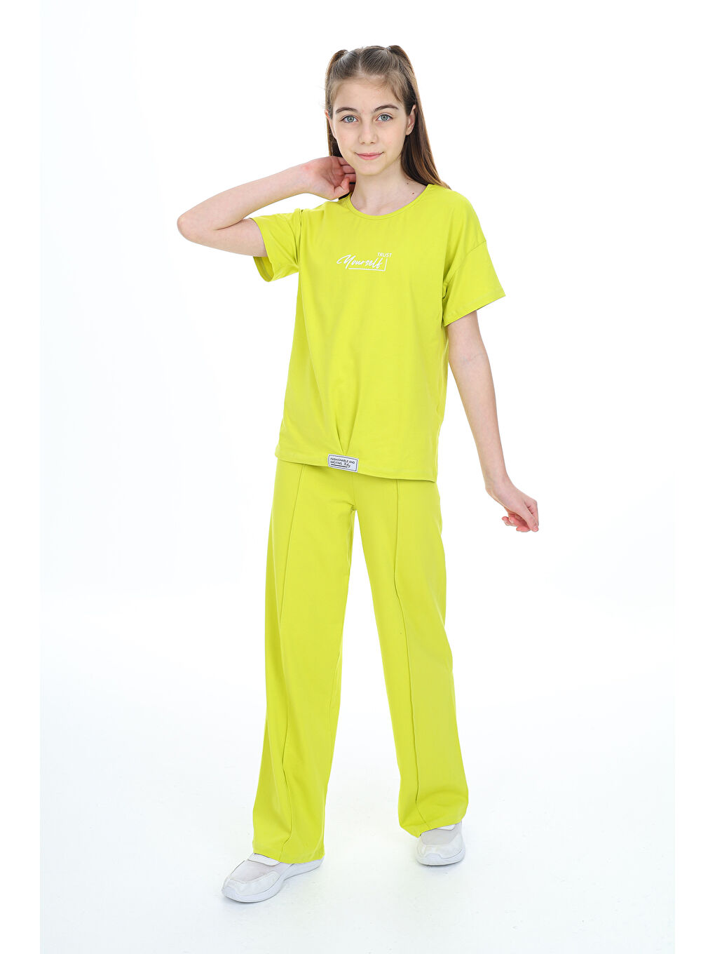 Yeşil Kız Çocuk Baskılı Eşofman Takım