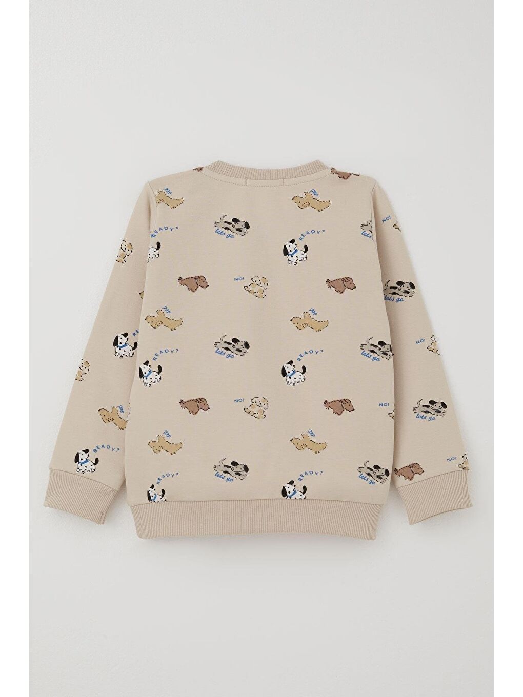 Erkek Bebek Eşofman Takımı Sevimli Köpekçikler Desenli Bej (9 Ay-3 Yaş)-7