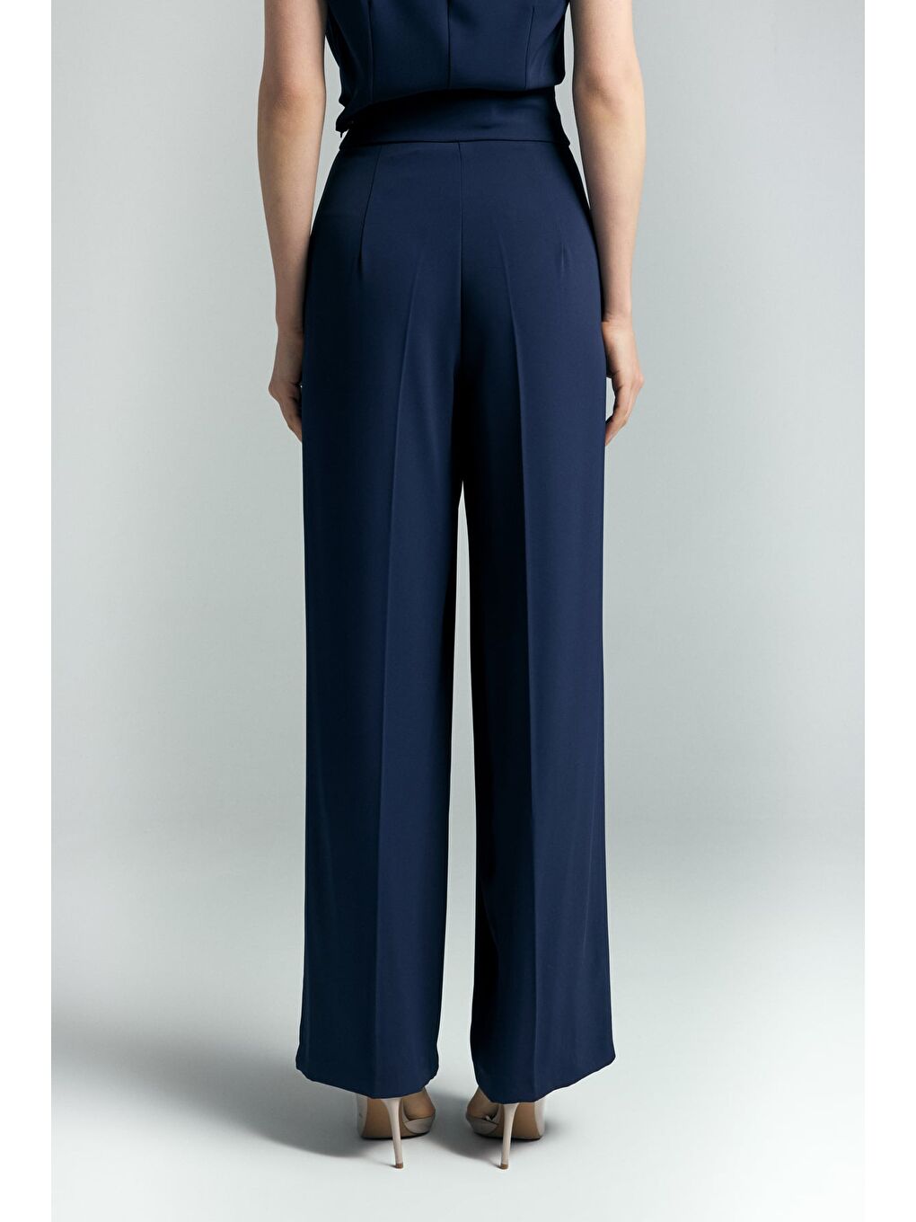 Talia Düğme Detaylı Pantolon - Lacivert-6