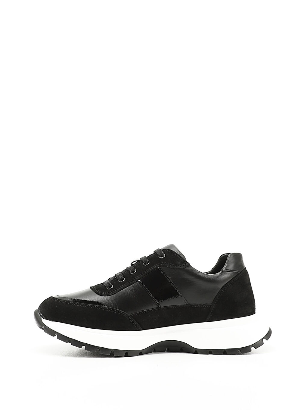 GÖNDERİ(R) Mor Kadın ZÜMRÜT-SİYAH Lastik Bağcıklı Hakiki Deri Sneaker - 2