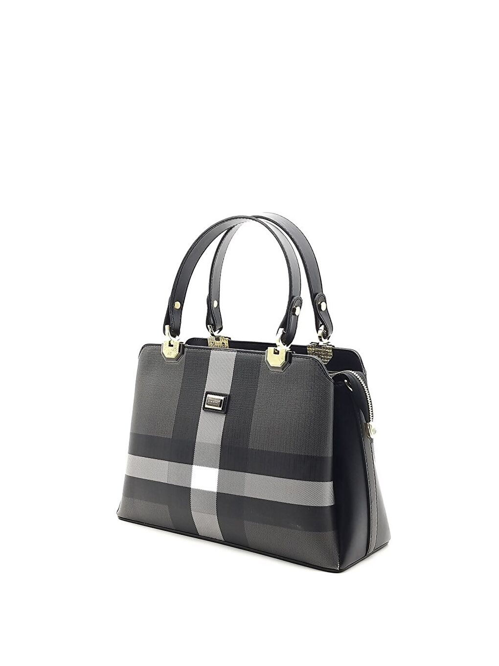 Siyah Kadın 972-35877 SILVER POLO EL ÇANTASI M129 SİYAH-MAT SİYAH-1