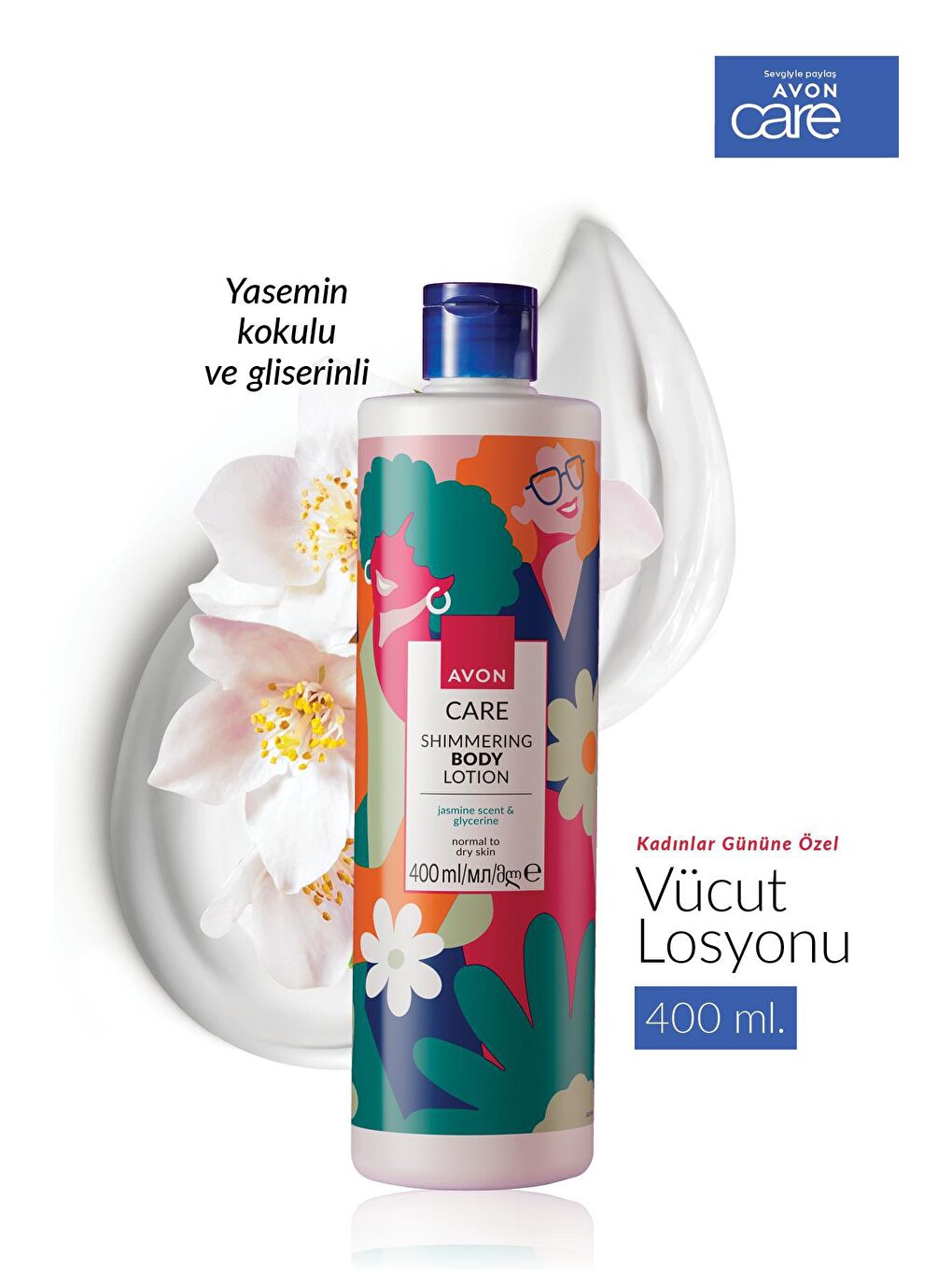 AVON Care Shimmering Gliserin İçeren Yasemin Kokulu Vücut Losyonu 400 Ml. - 1