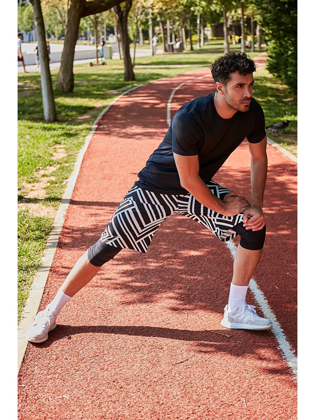 Siyah Desenli Erkek Şort S2357