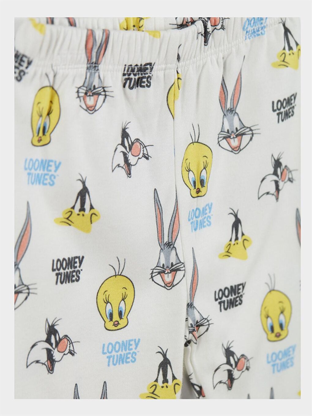 Ekru Looney Tunes Lisanslı Kız Bebek Pijama Takımı 20801-3