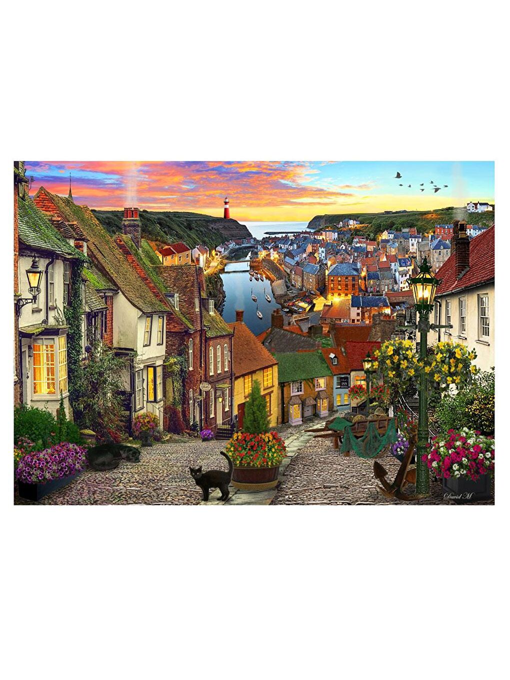 KS GAMES Renksiz Puzzle 2000 Parça Harbour Village 22525 - 1