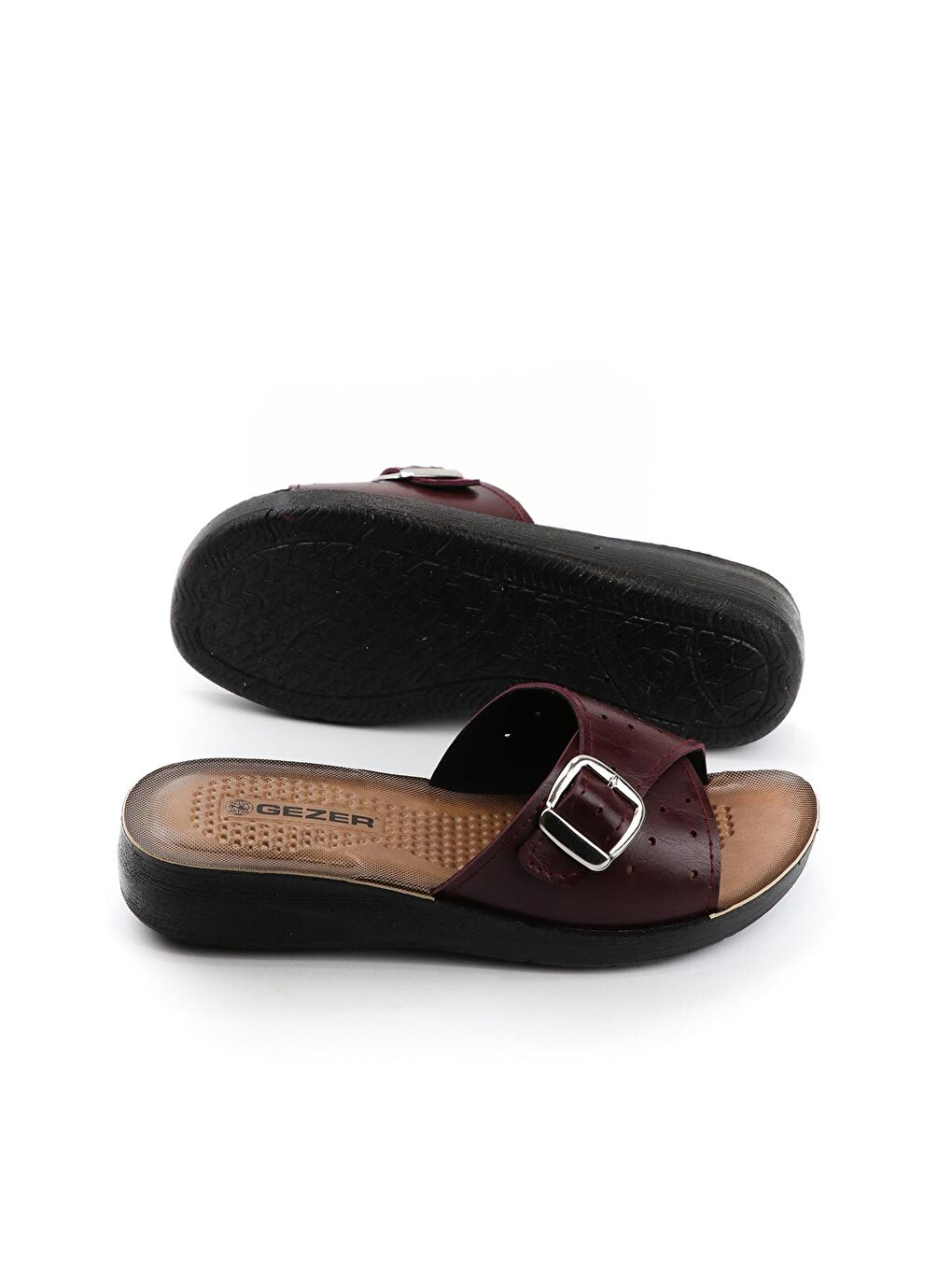 Bordo Yazlık Comfort Taban Kadın Günlük Terlik-2