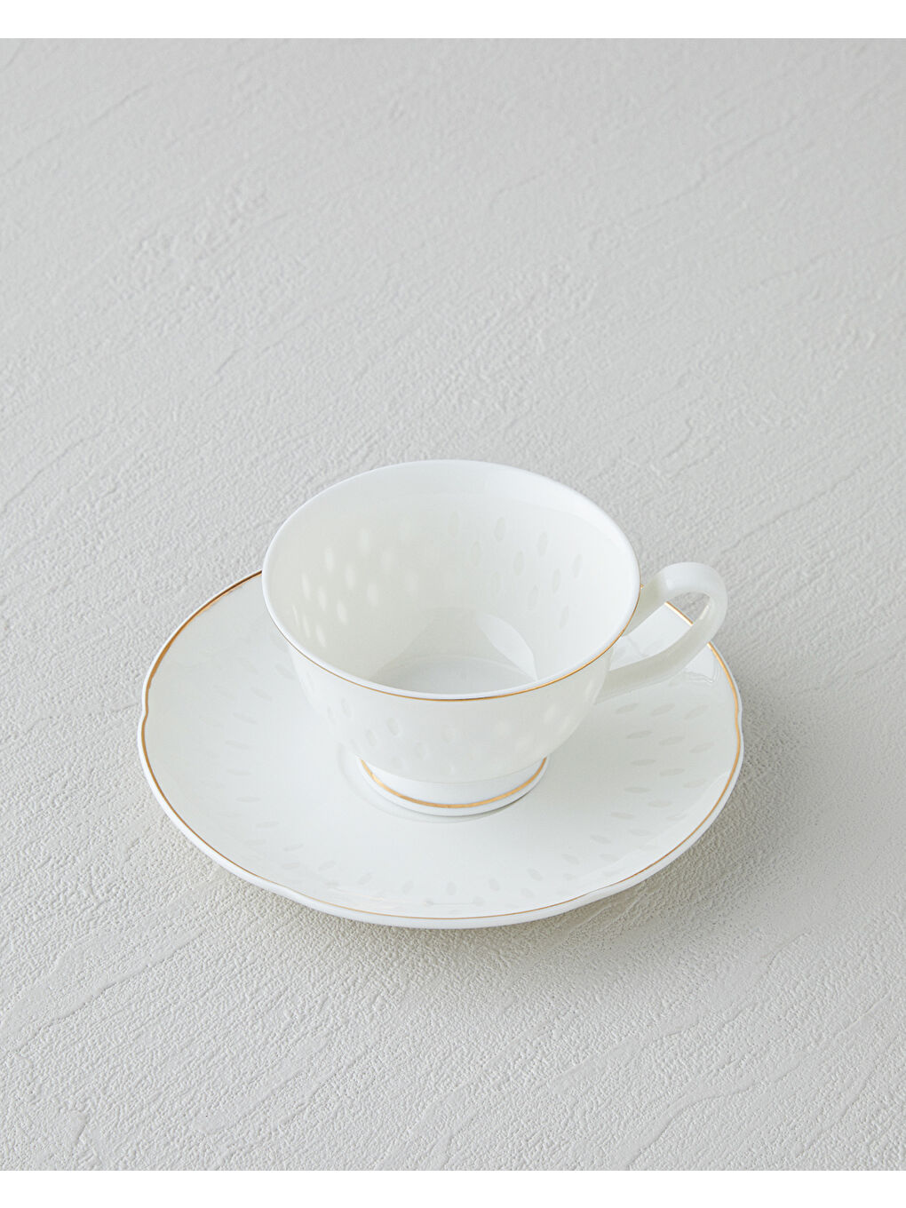 Sarı Flare New Bone China 4 Parça 2 Kişilik Kahve Fincan Takımı Gold-3