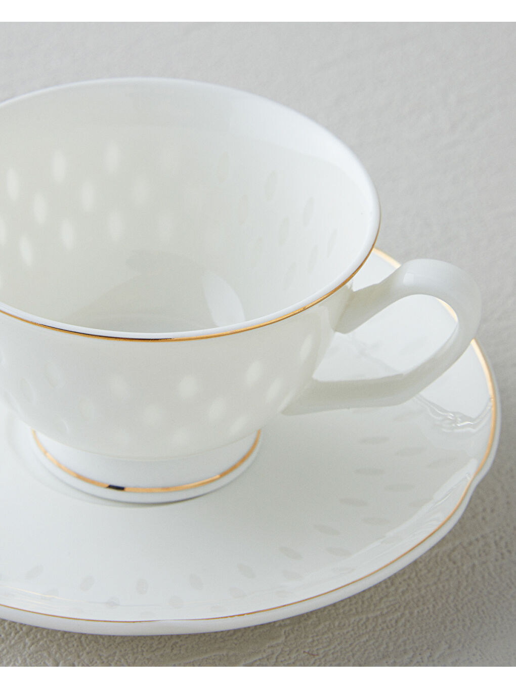 Sarı Flare New Bone China 4 Parça 2 Kişilik Kahve Fincan Takımı Gold-4