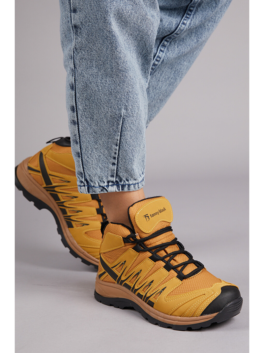 Kahverengi Unisex Camel Rahat Kalıp Bağcıklı Trekking Bot-2