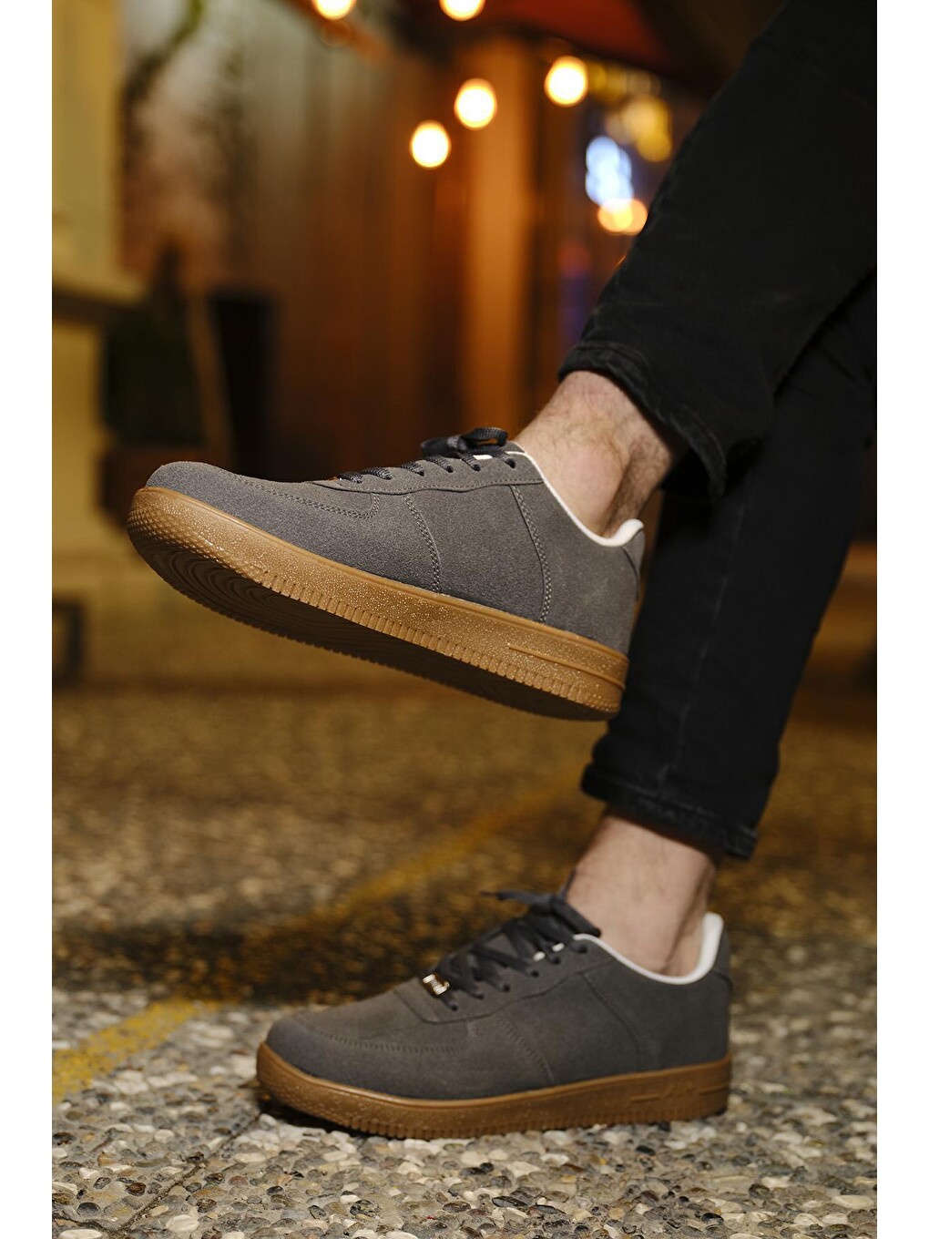 Gri Lopez Günlük Spor Air Unisex Sneaker Spor Ayakkabı-1