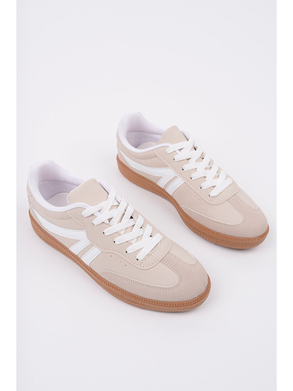 Ekru Sneaker Günlük Ayakkabı-3