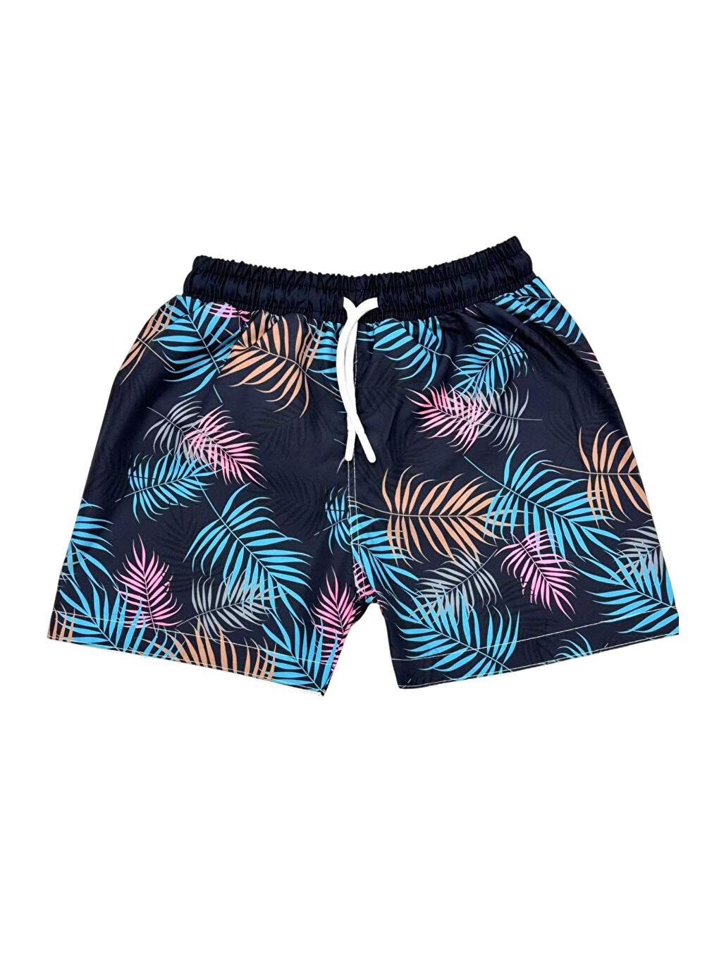 Beyaz Paraşüt Kumaş Çocuk Deniz Şortları